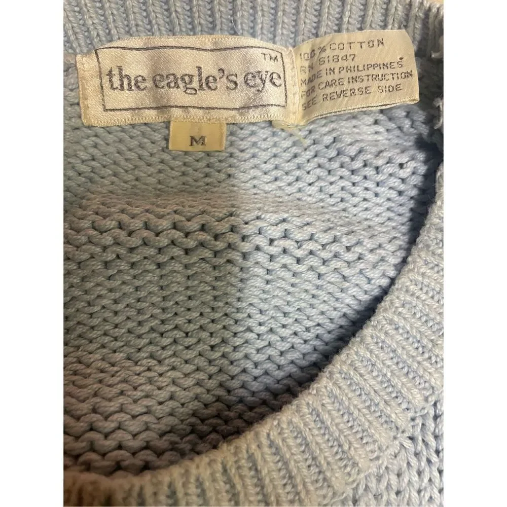 The Eagles Eye Vintage Light Blue Sleeveless Sweater Size Medium